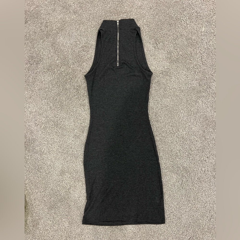 Love Republic Ribbed Charcoal Grey Dress Size Small